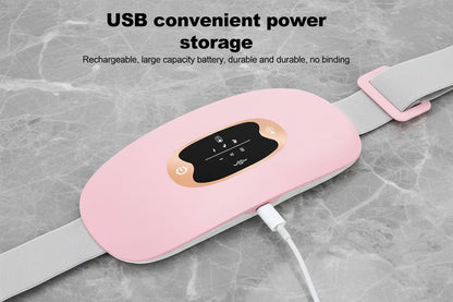 Heated Menstrual Pain Relief Belt - Vibration Therapy for Period Cramps
