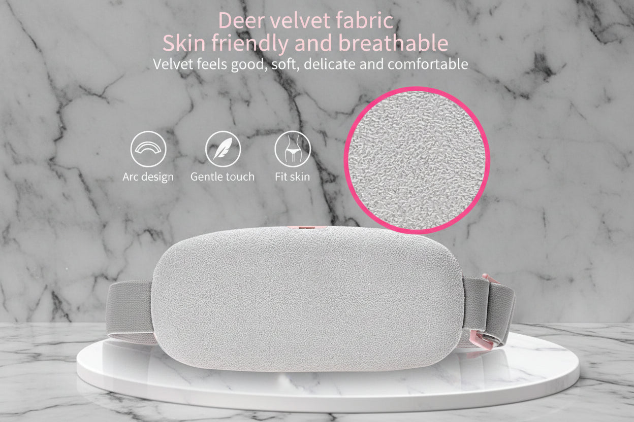 Heated Menstrual Pain Relief Belt - Vibration Therapy for Period Cramps