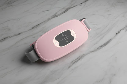 Heated Menstrual Pain Relief Belt - Vibration Therapy for Period Cramps