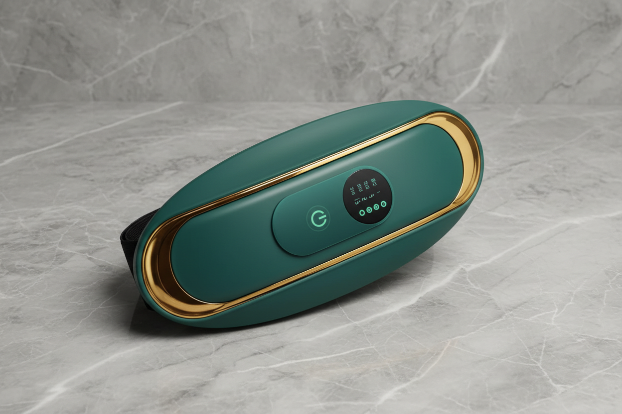 Massage Belt on Marble Background